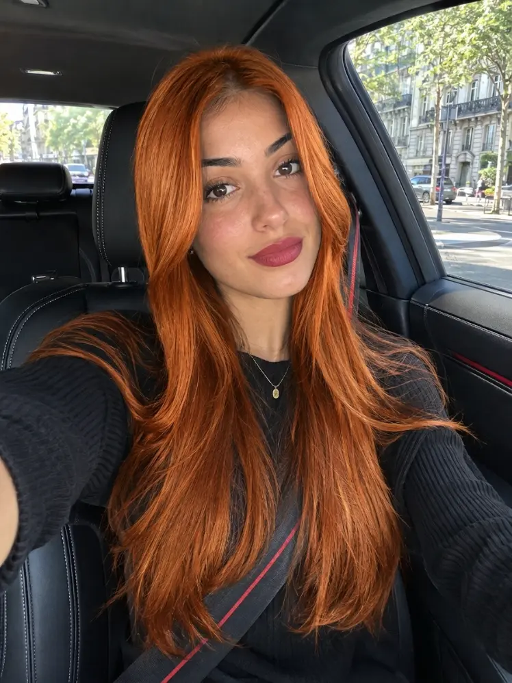 Essai virtuel : cheveux longs bouclés avec frange