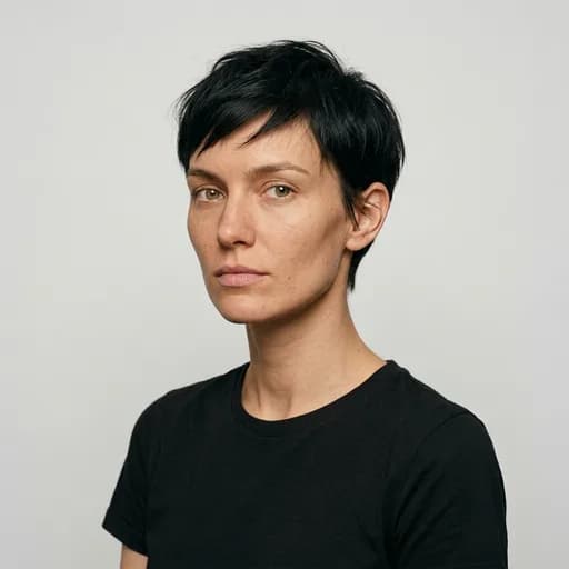 Femme avec la coupe Pixie nouvelle génération : très court, texturé, nuque dégagée